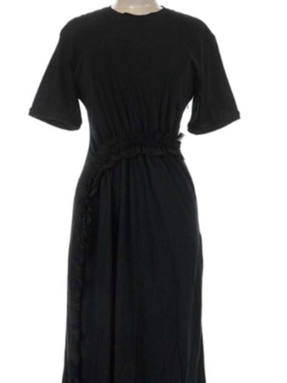 2024 Collection ULLA JOHNSON Lilia Midi Dress in Noir M $490 worn once